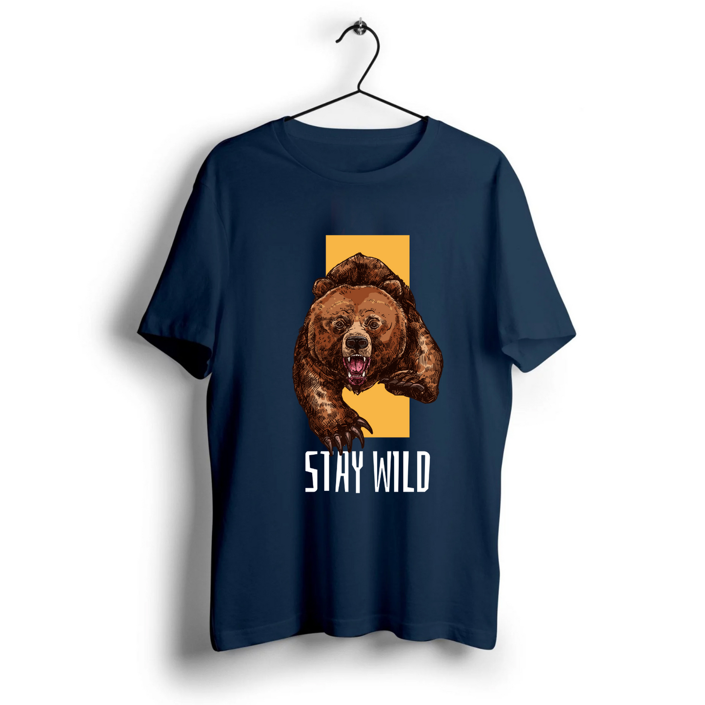 Stay Wild Bear Unisex Half Sleeve T-Shirt