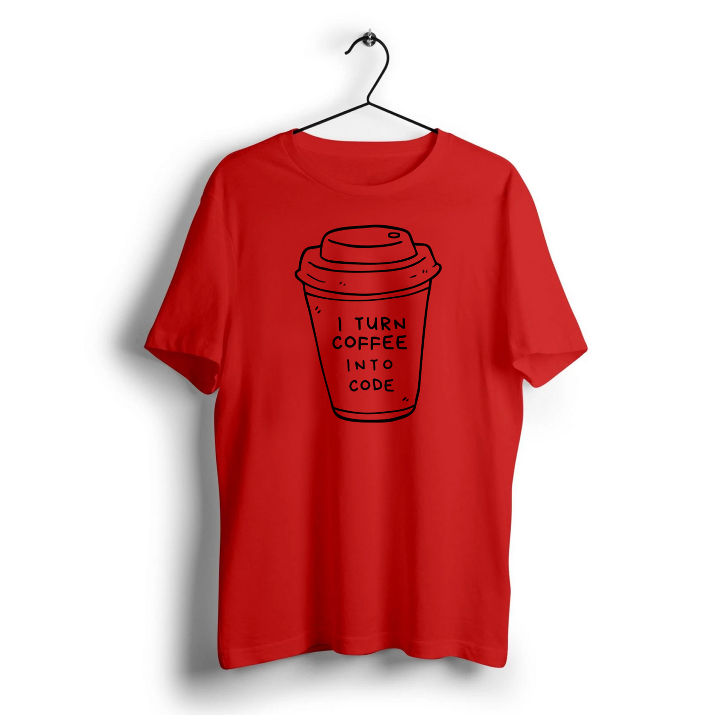 I Turn Coffee into Code Unisex Half Sleeve T-Shirt