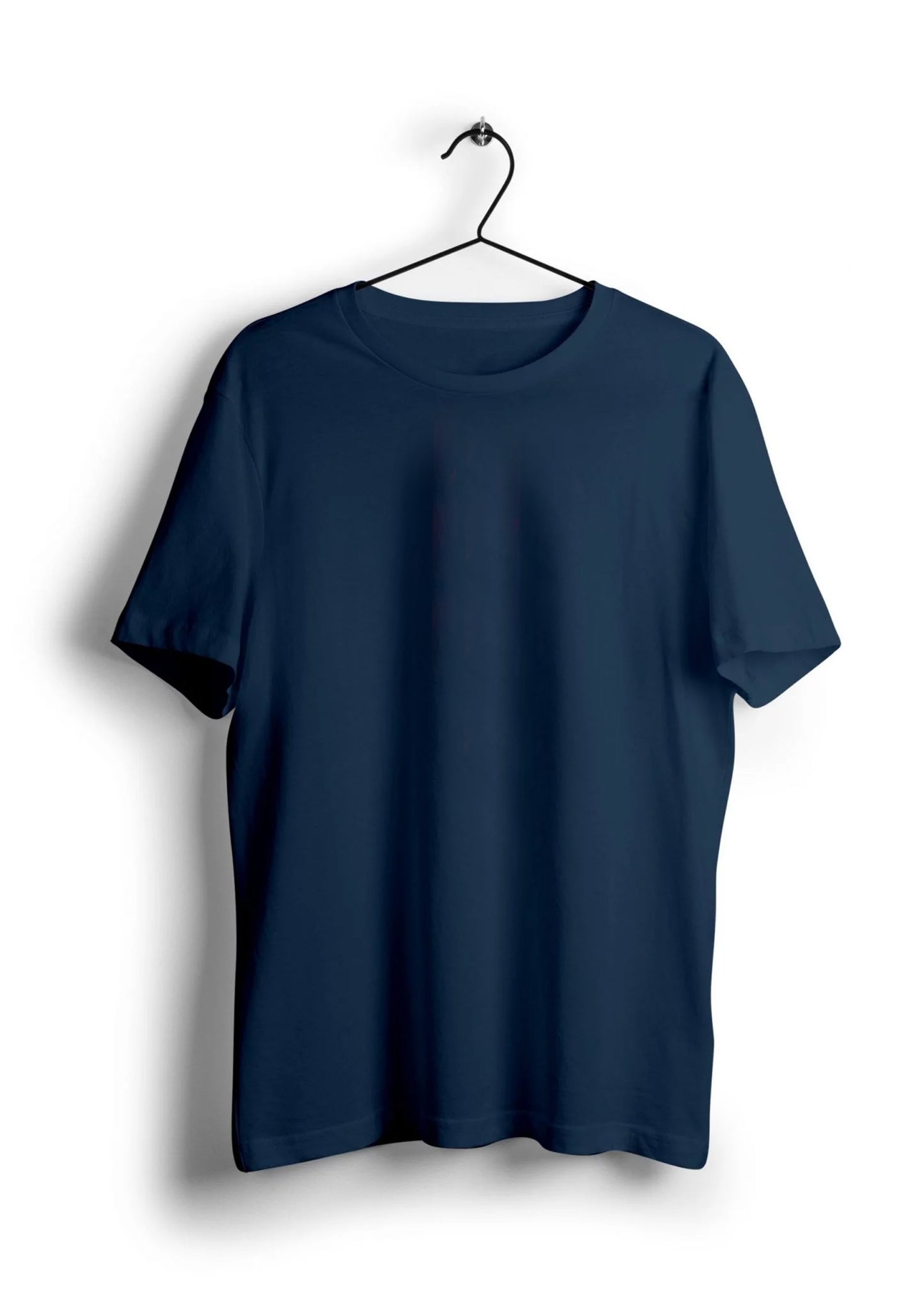 Plain Navy Blue Unisex Half Sleeve T-Shirt