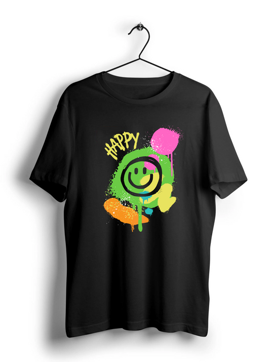 Happy Unisex Half Sleeve T-Shirt