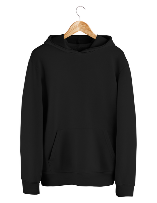 Plain Black Unisex Hoodie