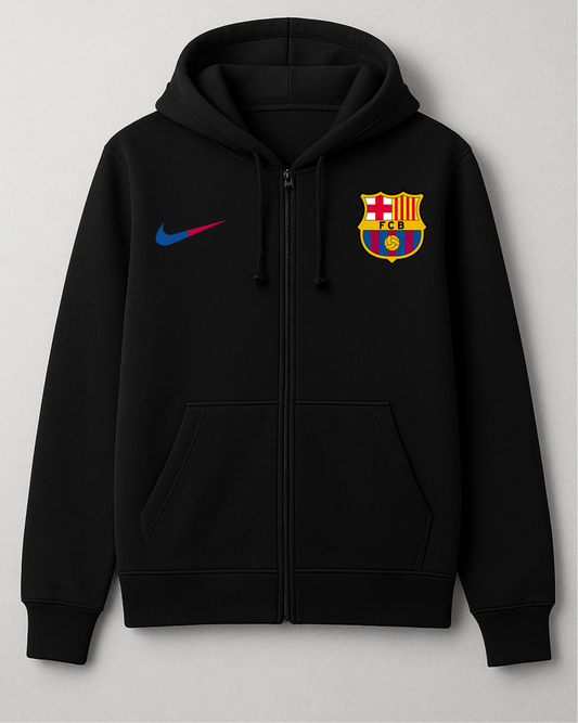 FC Barcelona Unisex Zipper Hoodie